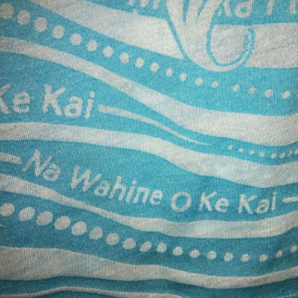 Happy Shirts Brand Hawaii Aqua Short Sleeves Sz M Na Wahine Vtg - Picture 8 of 12